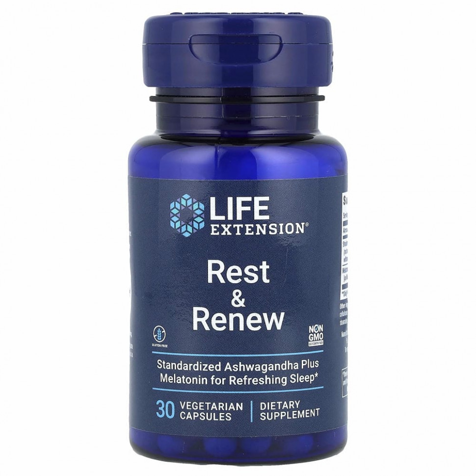 Life Extension, Rest & Renew, 30 вегетарианских капсул