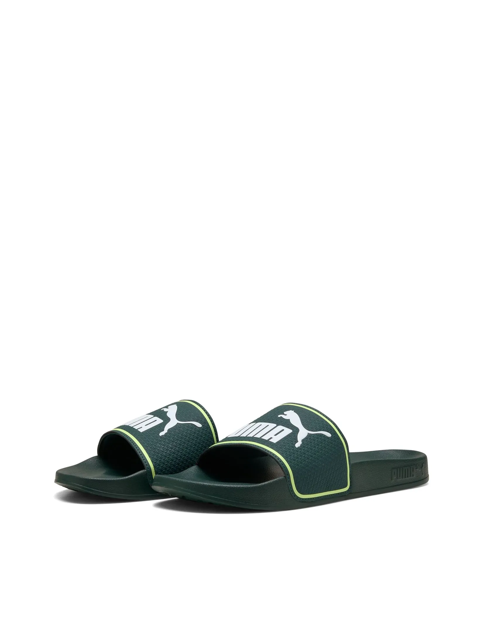 PUMA Unisex Slides Leadcat 2.0 399706-36 Green Terrain-Puma White-Fizzy Light