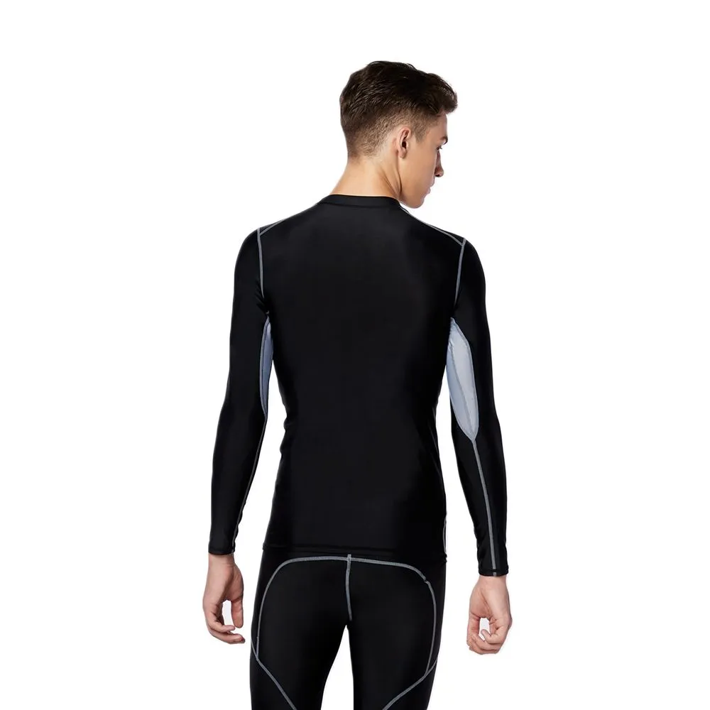 SPANDEX Black/Grey-NS001-Compression top