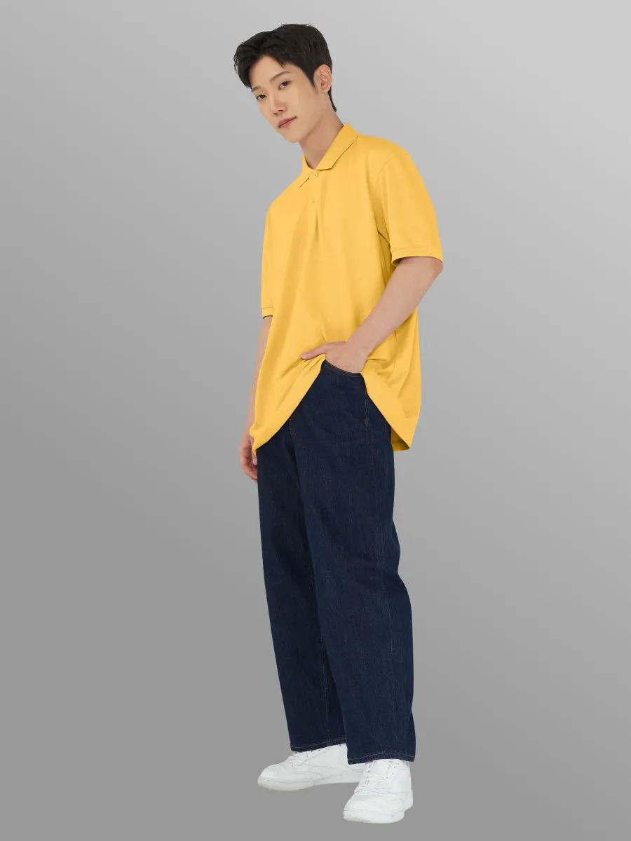 GQ Men Polo Shirt Minimal Yellow