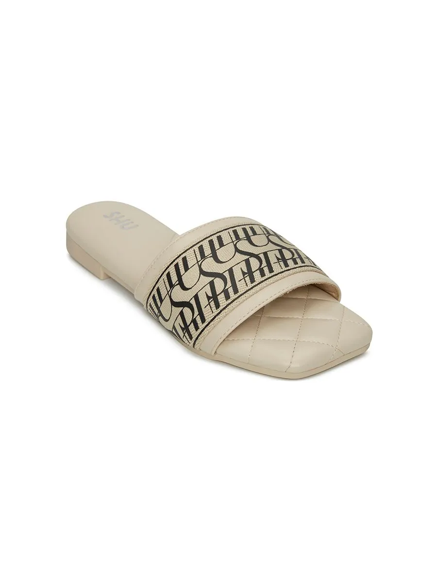 SHU WOMEN- PALETTE SOFT SIGNET ON CANVAS ORIGINAL SANDALS-WHITE CHOC