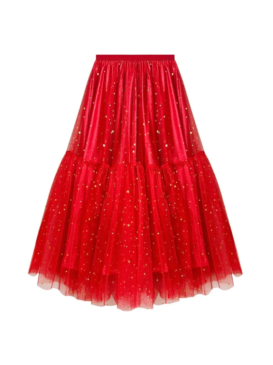 ICONIC WOMAN RED DRAGON SKIRT