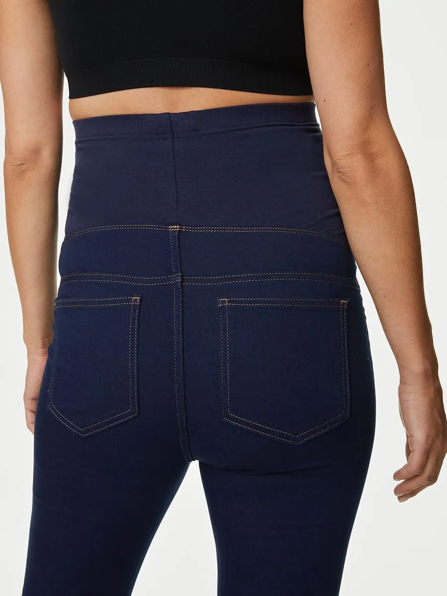 MARKS & SPENCER Women Jeggings Maternity Over Bump Indigo Mix