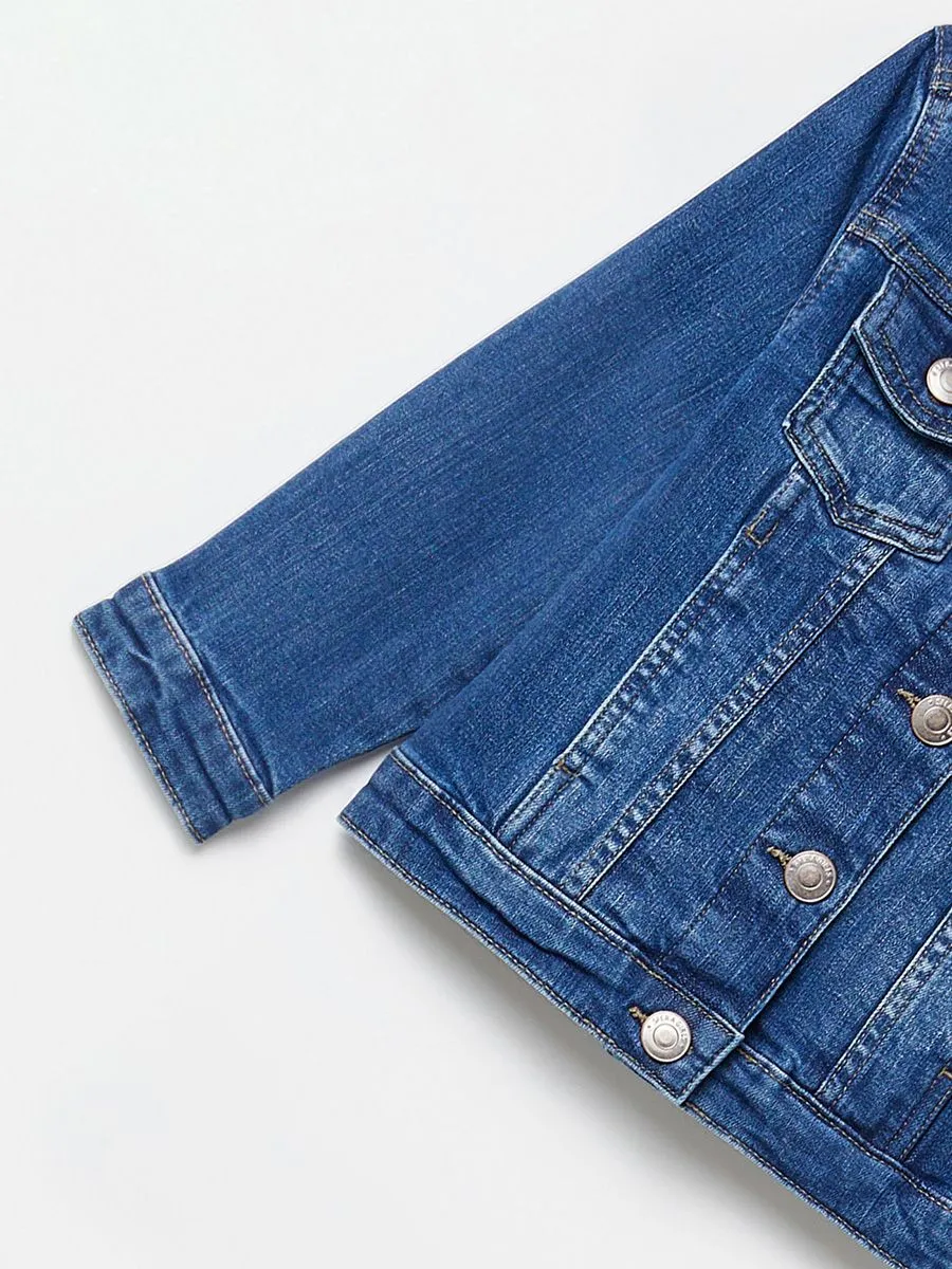 SFERA KIDS Girl Toddler Jacket Jeans Blue Acid size 4