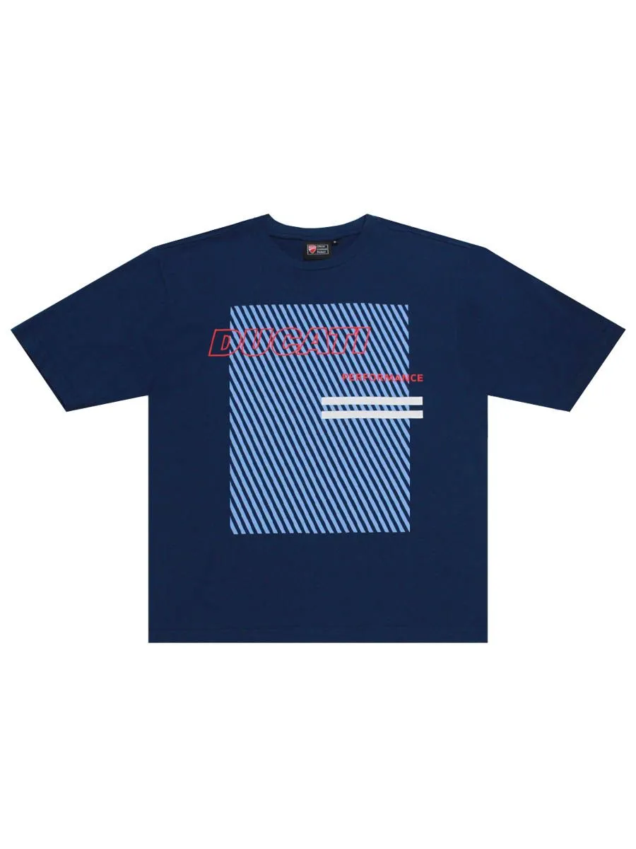 DUCATI NAVY T-shirt Loose Fit for men DCT52 061 Size - L