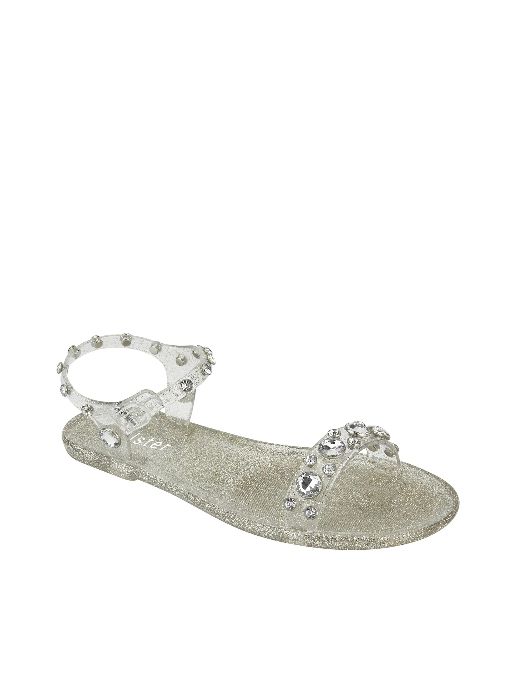 HOLSTER Women Sandals Glitz Glitter Silver /Gold