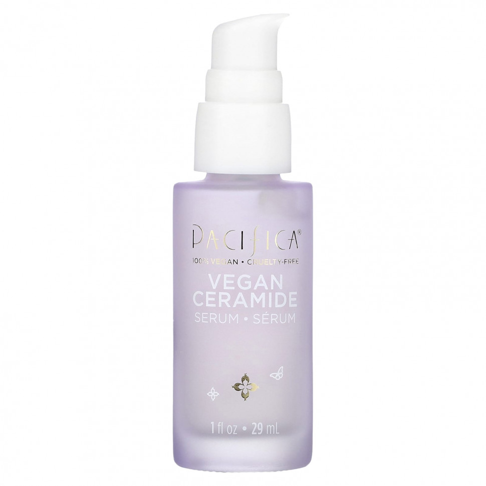 Pacifica, Веганская сыворотка с керамидами, без отдушек, 29 мл (1 жидк. Унция)