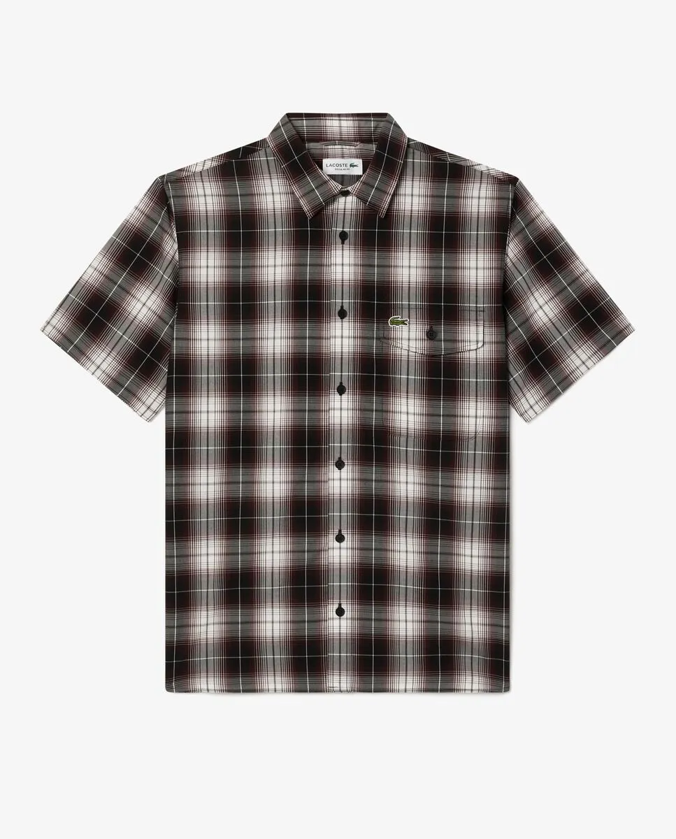 LACOSTE Regular Fit Short Sleeved Shirt Red