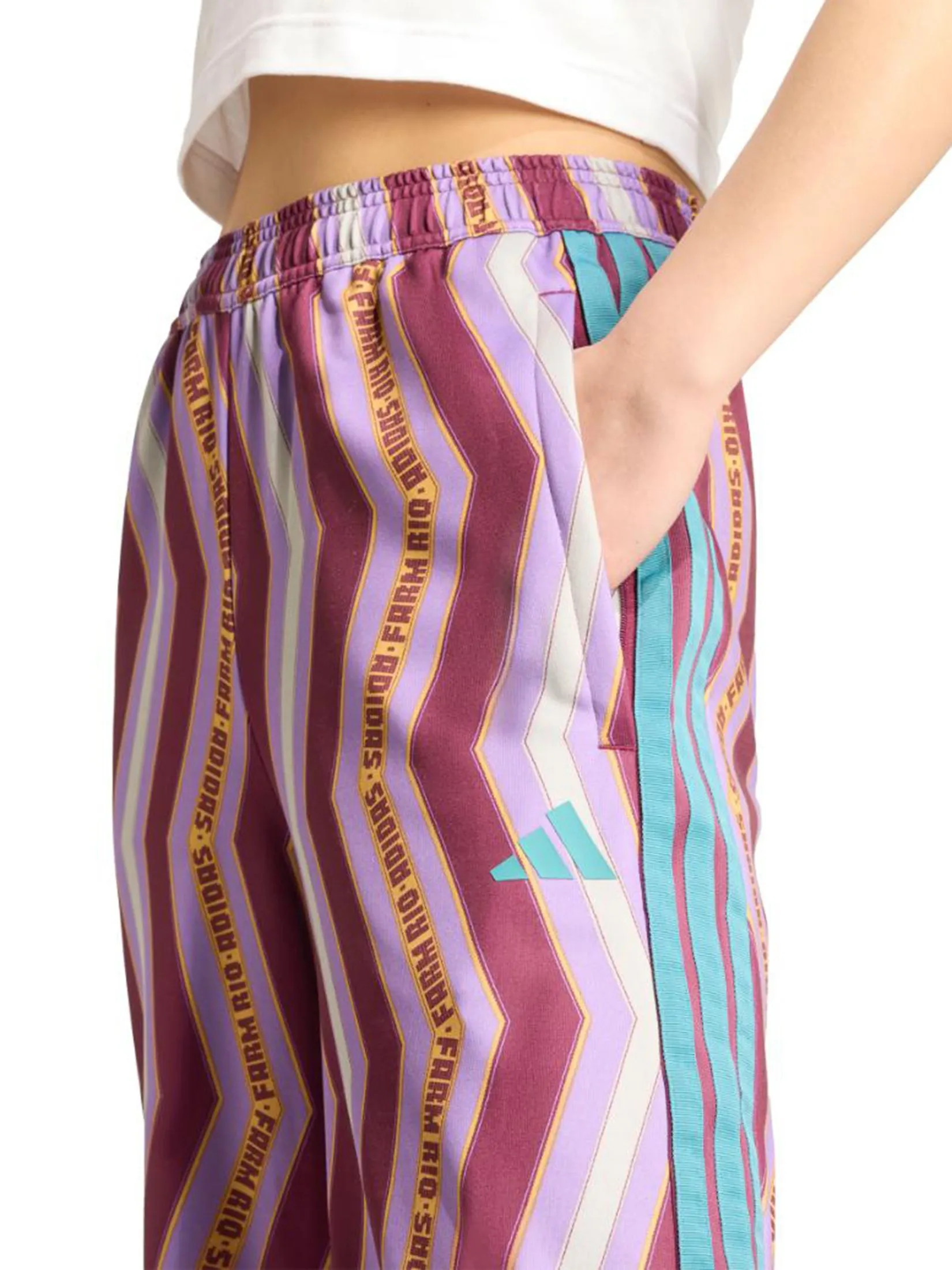 ADIDAS Women Track Joggers Adidas X Farm Tiro JL8616 Amazon Red / Violet Fusion / Ash Silver