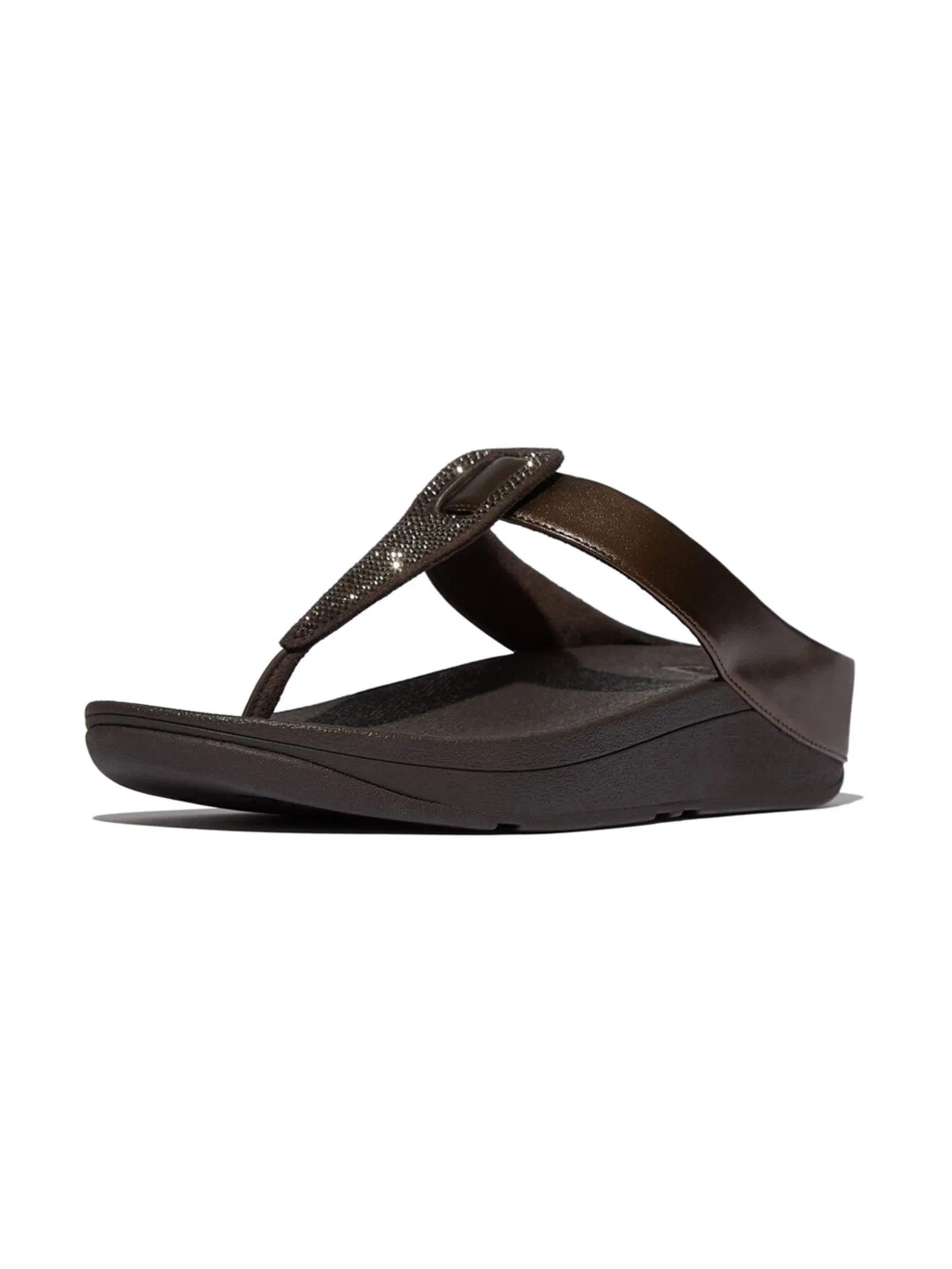 FitFlop™ WOMEN'S FINO CRYSTAL METALLIC TOE-POST BROWN