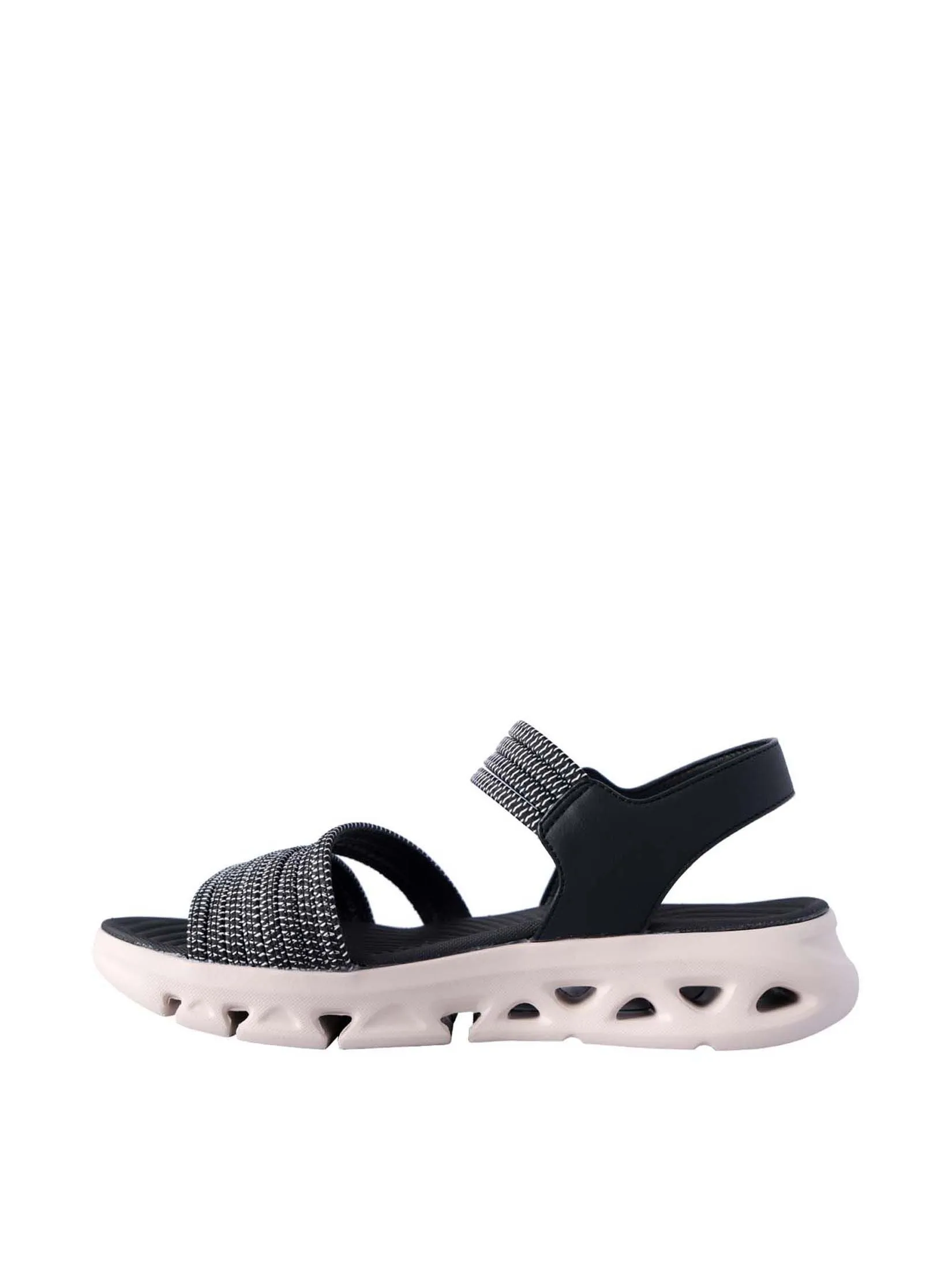 VILLAINS SF STRETCHY Women's Comfort Flat Sandals BLACK