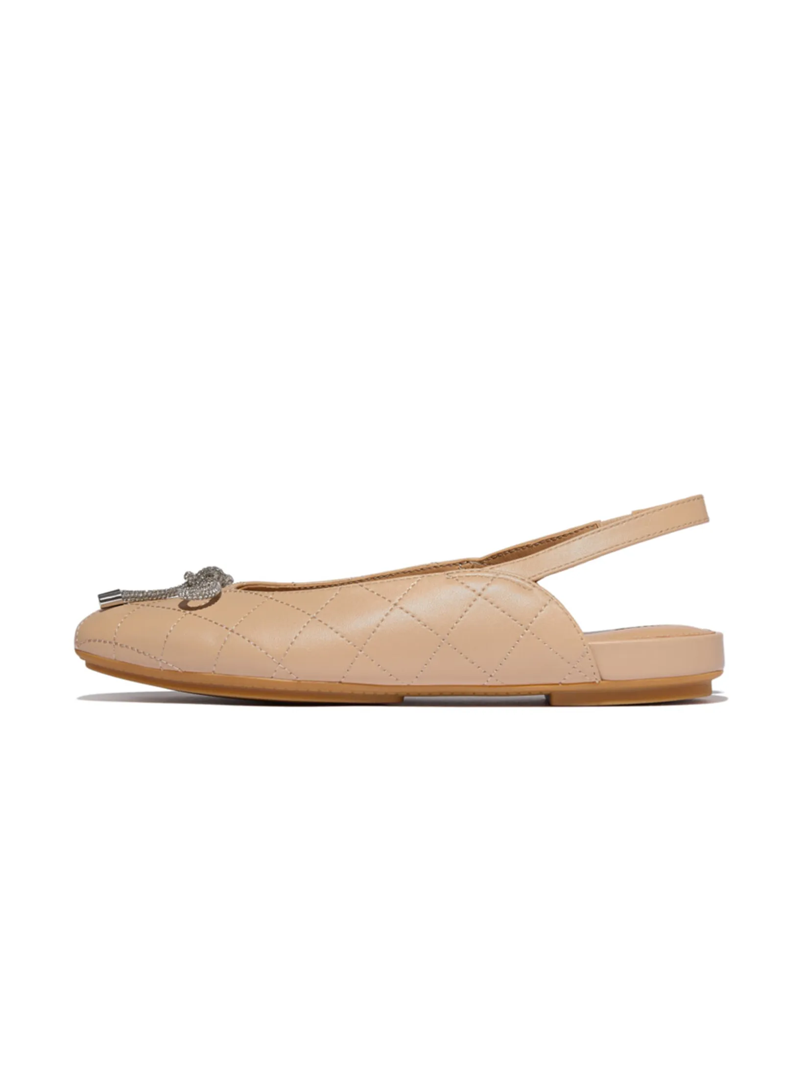 FitFlop™ WOMEN S DELICATO CRYSTAL-BOW QUILTED S BEIGE