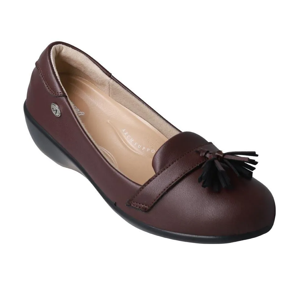 AEROSOFT Red Wine CW3132 Court Shoes