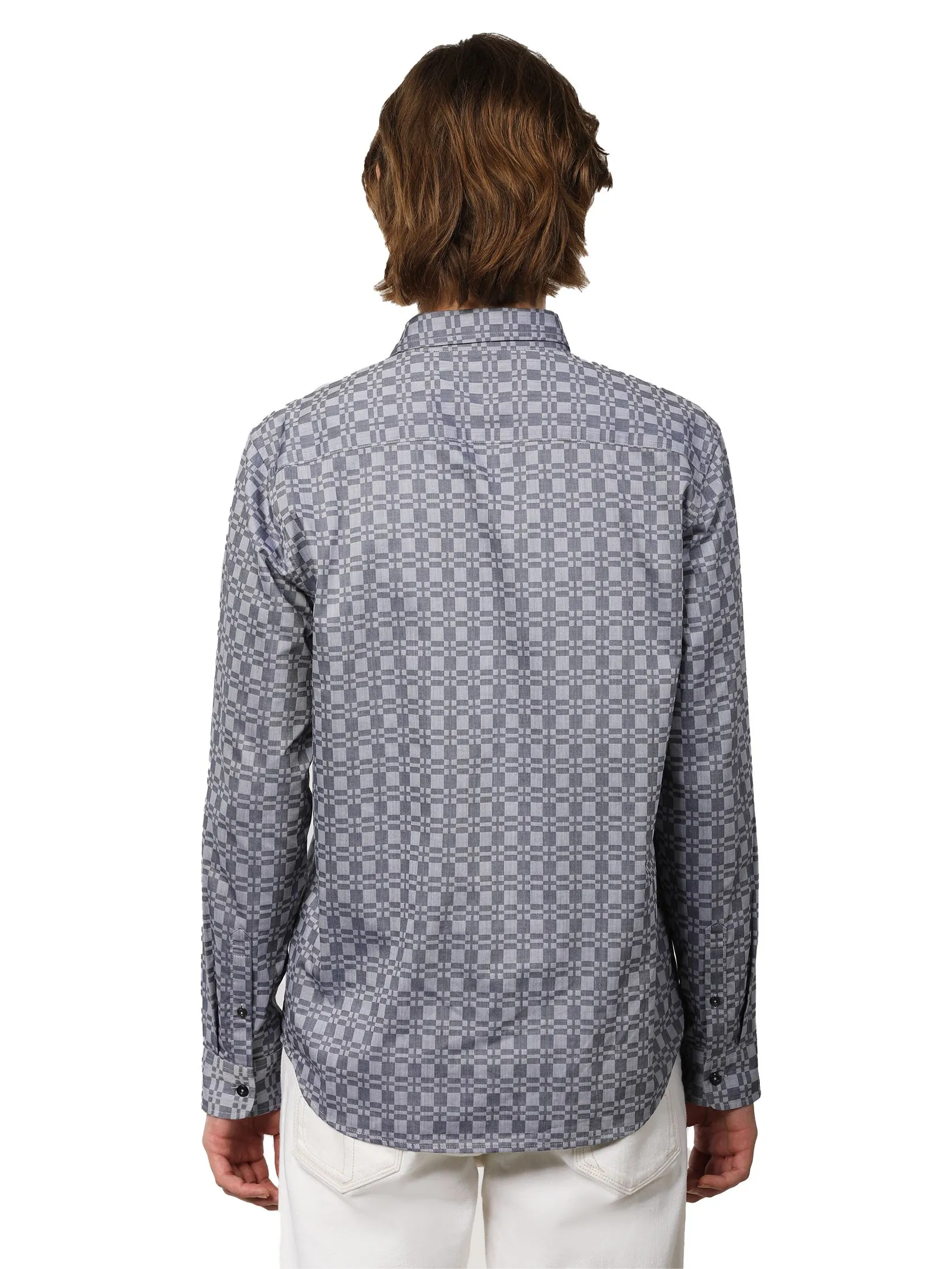 JOHN HENRY Men's Long Sleeves Shirts (Slim Fit) ICONIC AF Grey