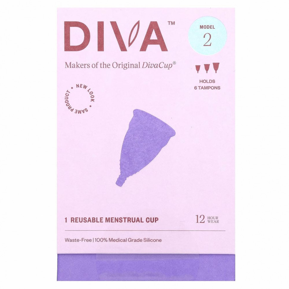 Diva International, менструальная чаша DivaCup, модель 2, 1 шт. - DIV-00002-Модель 0