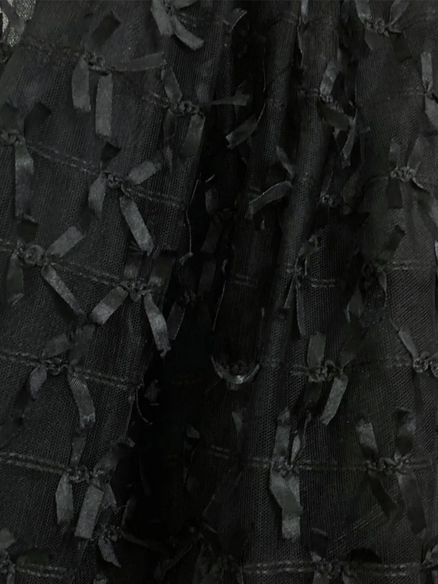 ICONIC WOMAN BLACK MANY BOWS SKIRT