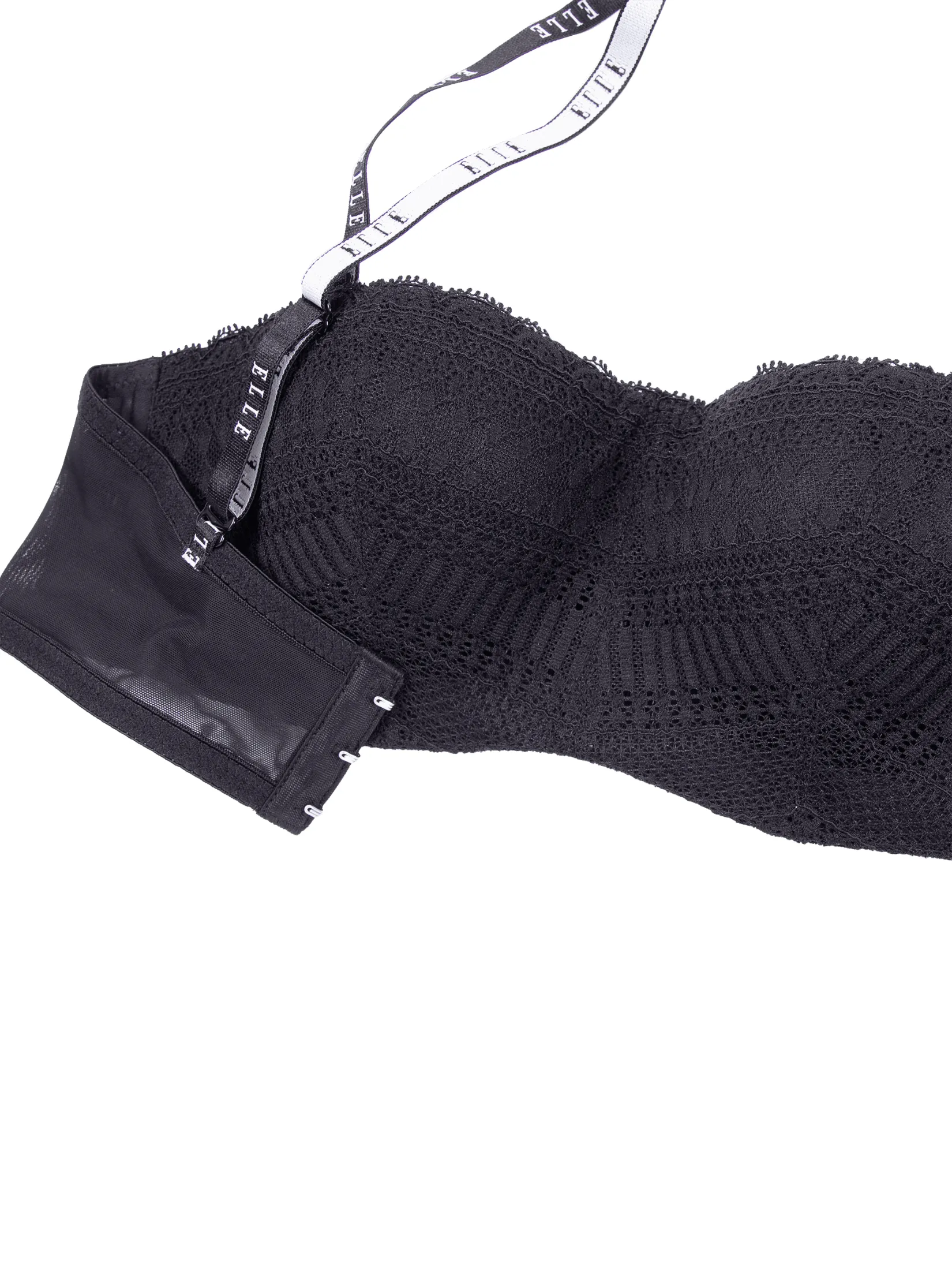ELLE LINGERIE Women Moulded Bra 1/2 cup LB6633 - Black