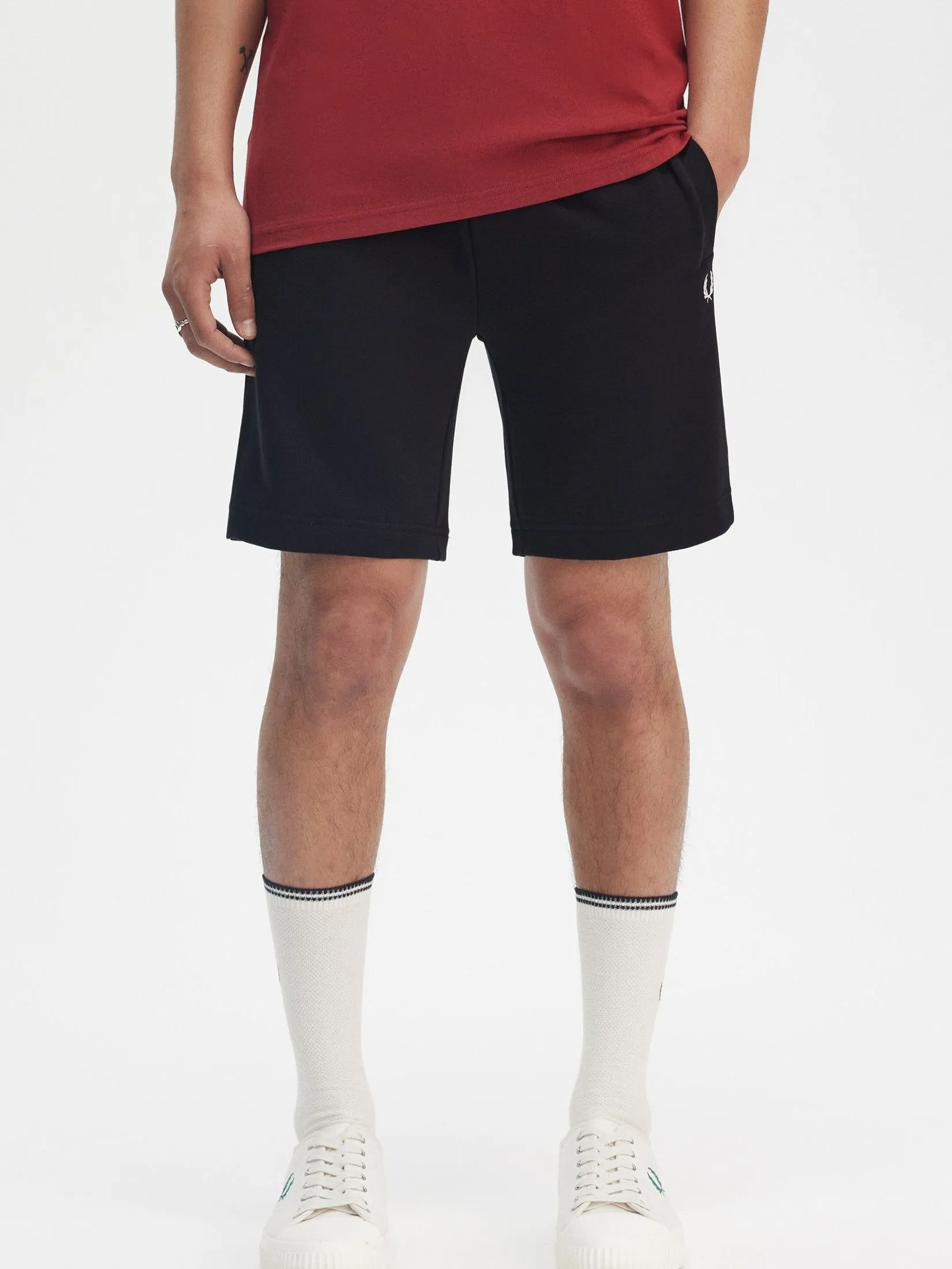 FRED PERRY Men CLASSIC SWEAT SHORT  Black