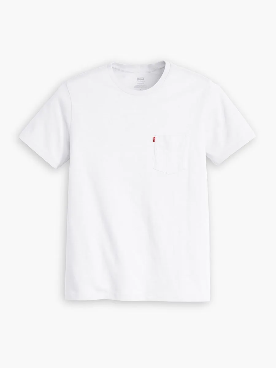 LEVI'S Men's Heavyweight Pocket T-Shirt Bright White
