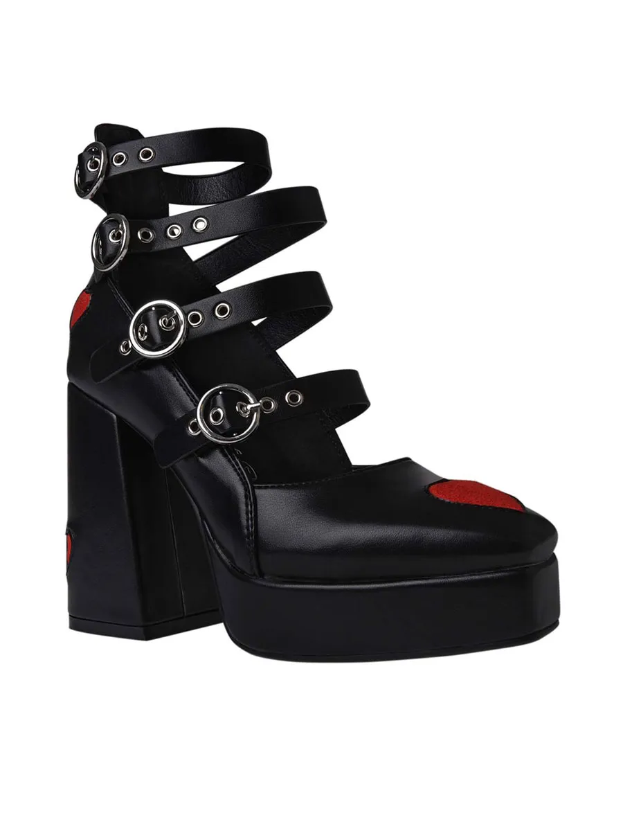 VILLAINS SF YESENIA Women s Platform Pumps BLACK Size - 36 EU