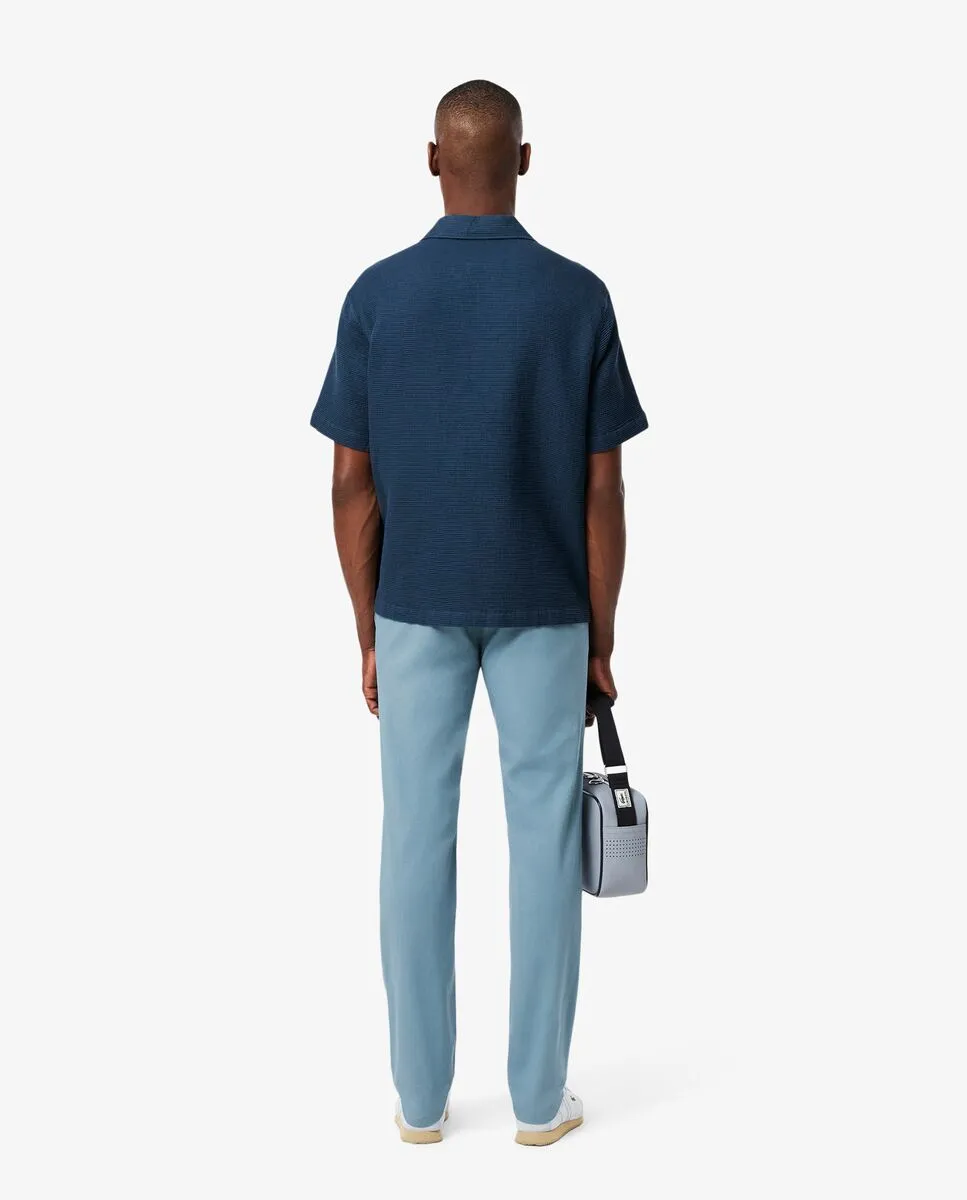 LACOSTE Slim Fit Stretch Cotton Pants Blue