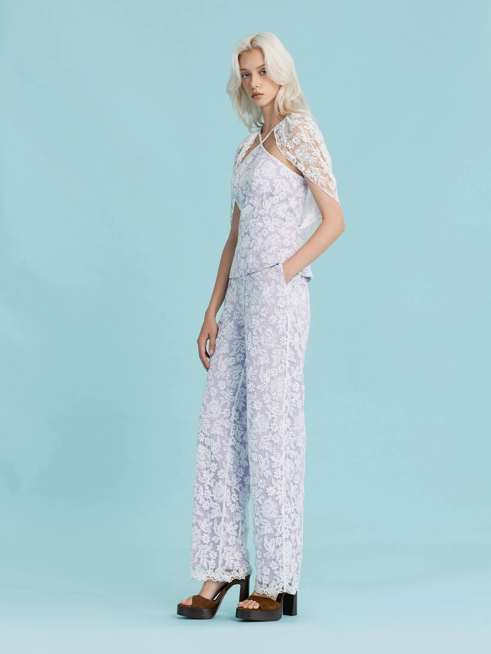 ASV (RS25)Aster Women Straight Pants Purple