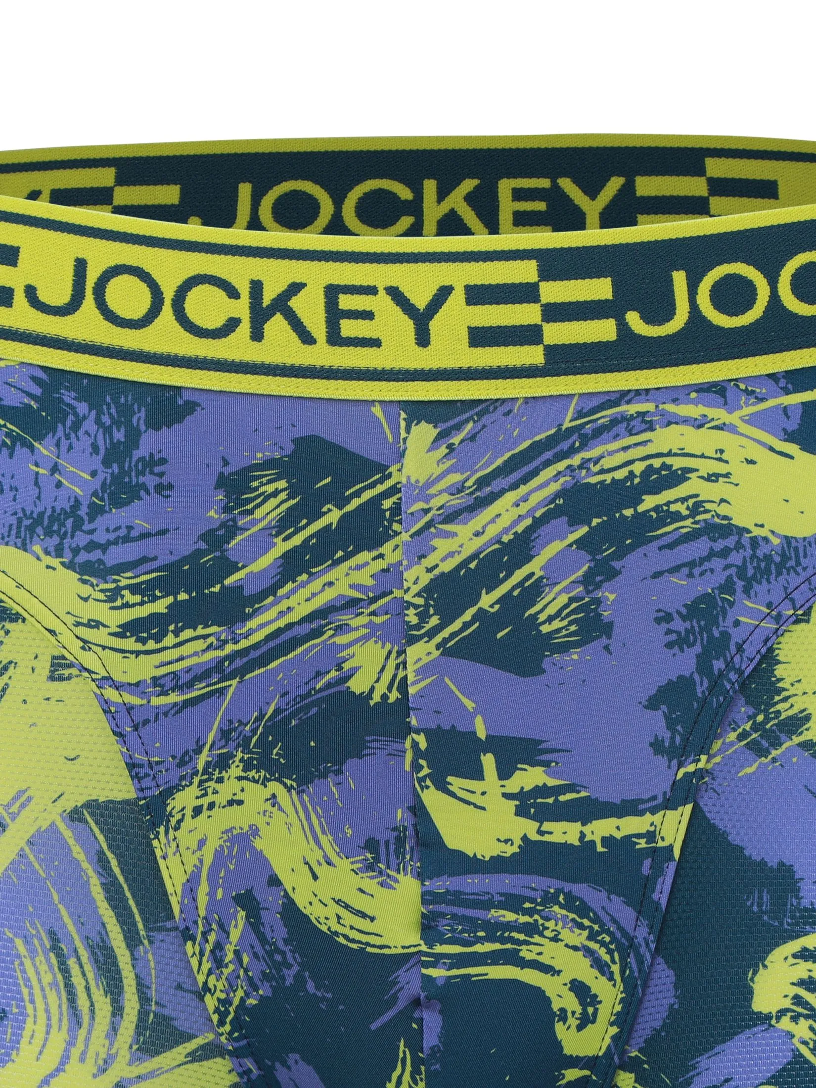 JOCKEY UNDERWEAR Men's SPORT MICROFIBER ACTIVE TRUNKS YELLOW
