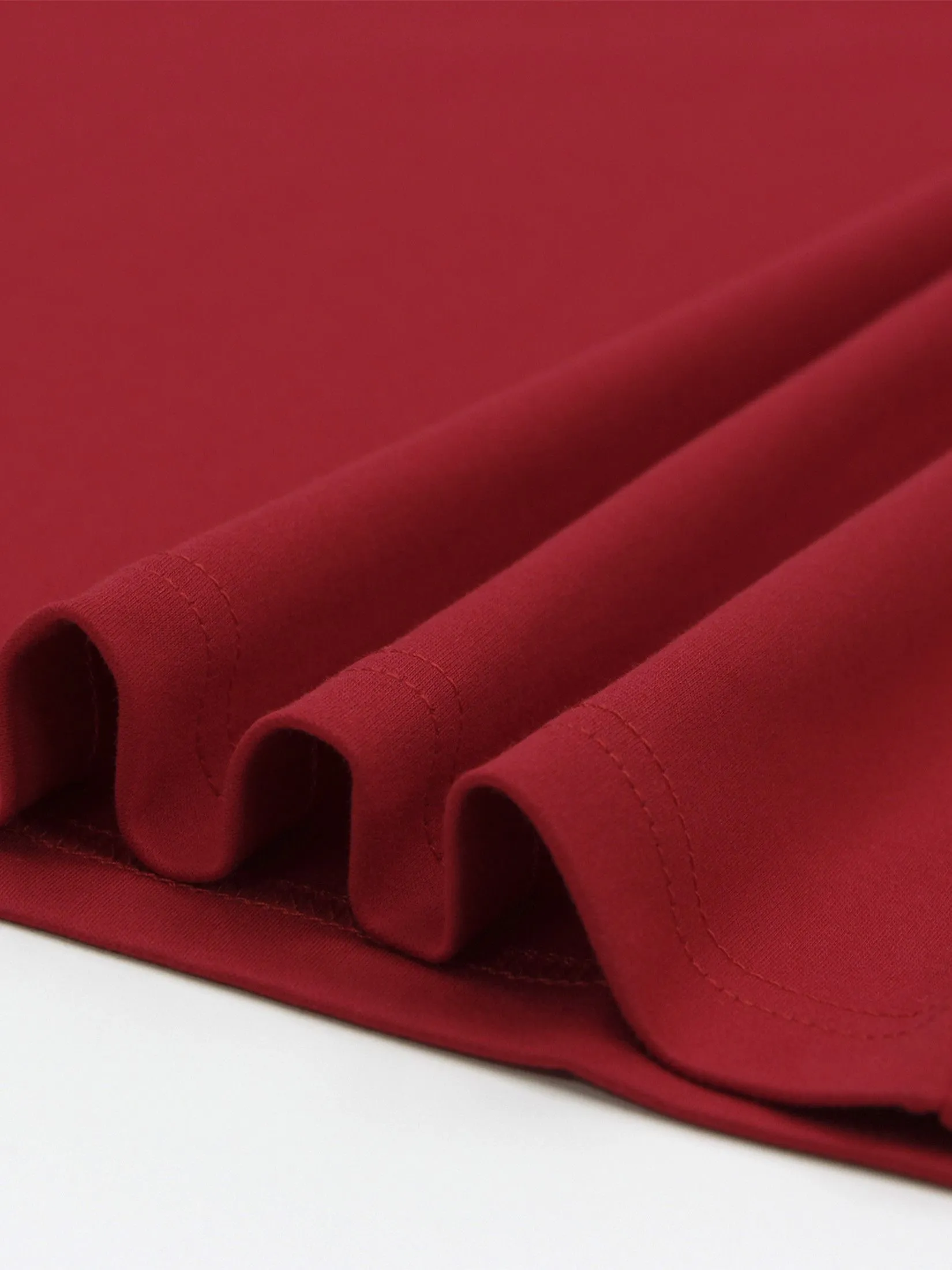 GIORDANO Men's Interlock Embroidery Tee (Liquid Touch) Haute Red