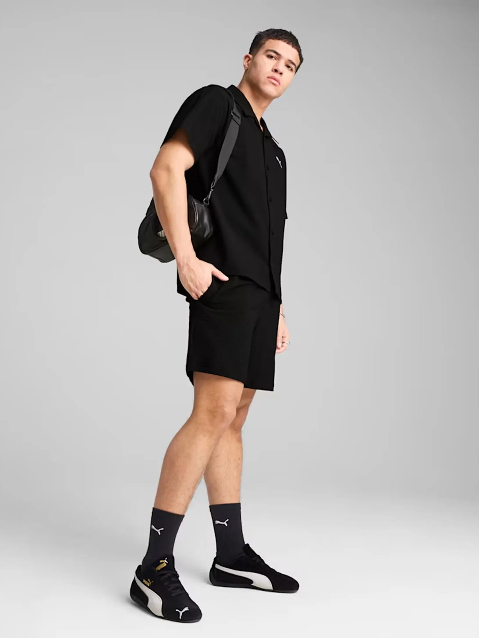 PUMA Men Shirt Wardrobe Essentials Seersucker Relaxed