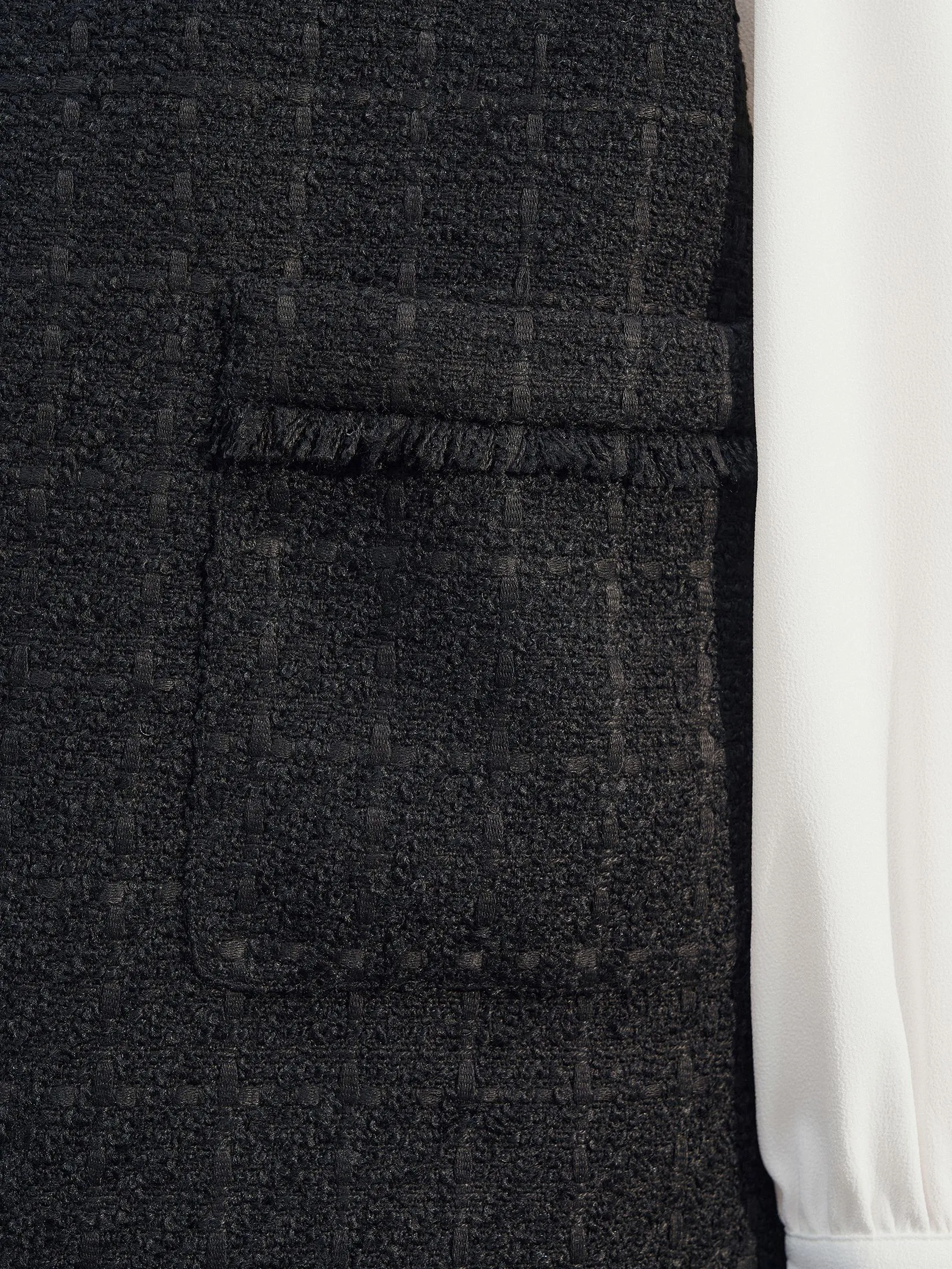 G2000 Women Clothing Tweed Open Front Waist Coat Regular Fit - Black