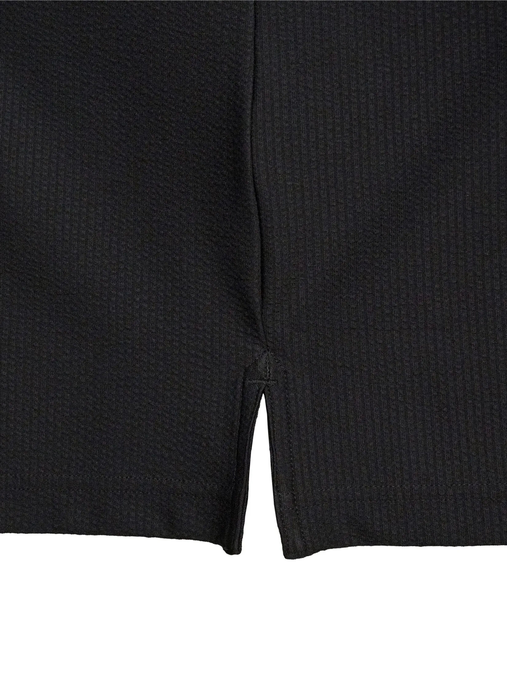 TAKEO KIKUCHI MEN BLACK ECO BLUE UV RAGLAN POLO SHIRT