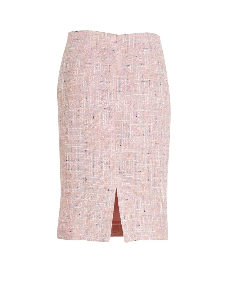 BOUTON Pink Tweed Texture Skirt No.B95P222030