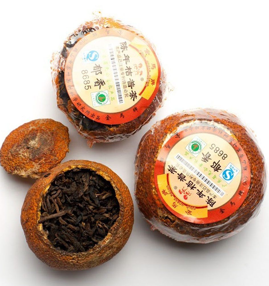 Пуэр в мандарине 10 лет 15 гр