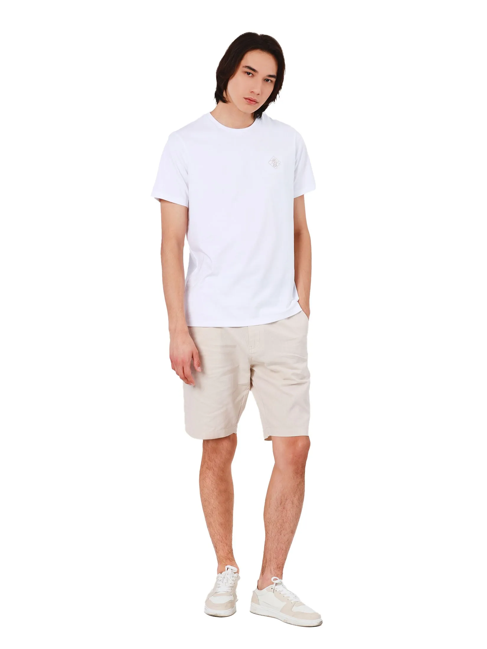 JOHN HENRY Men's T-Shirts (Slim Fit) Rejuvenate Vacation White
