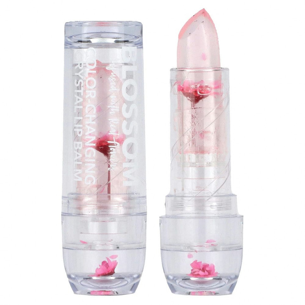 Blossom, Crystal, бальзам для губ, меняющий цвет, розовый, 3 г