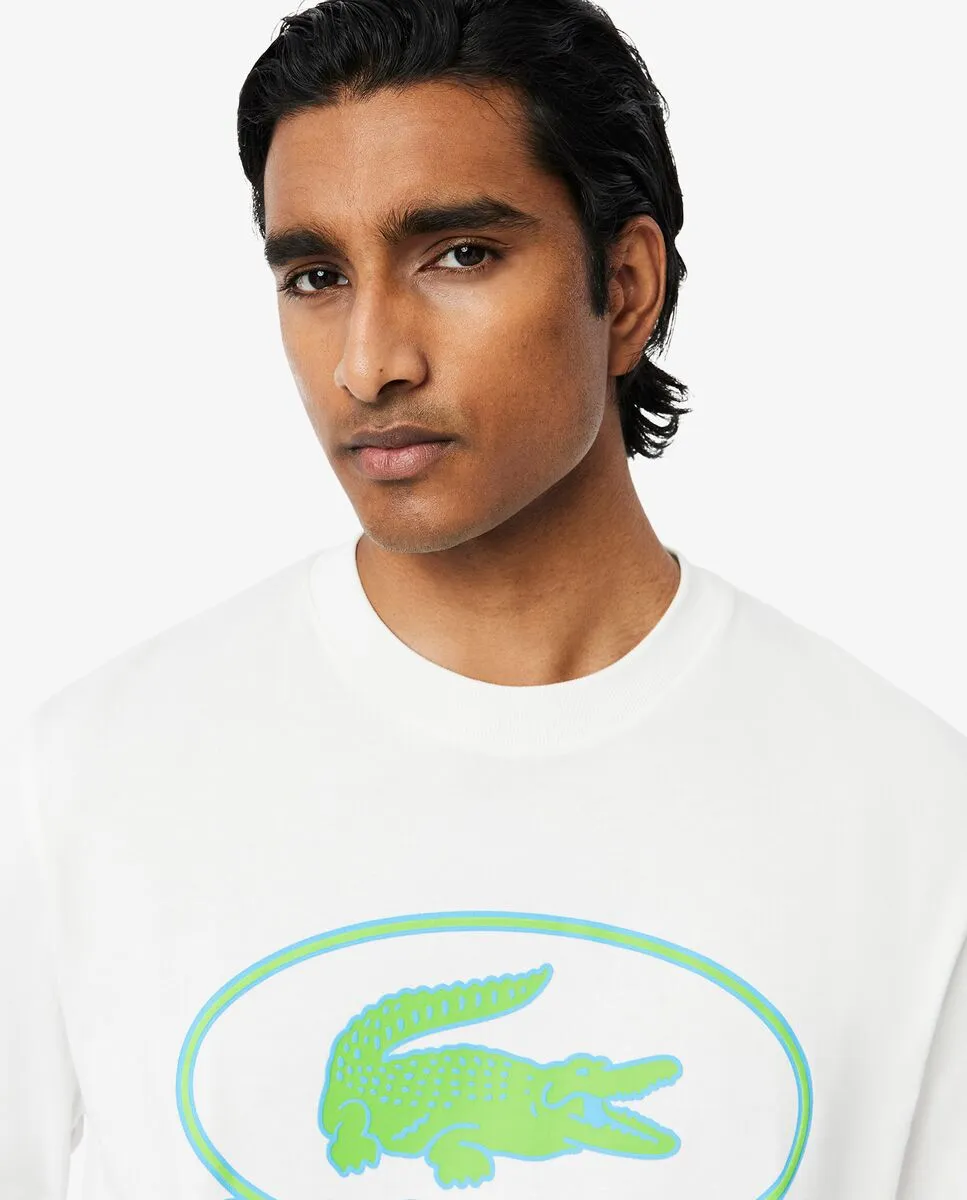 LACOSTE Heavy Cotton Graphic T-shirt White