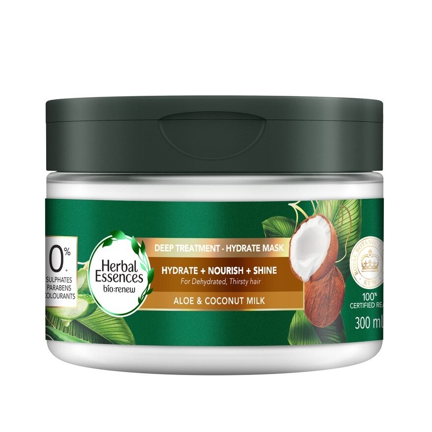 Herbal Essences Treatment Aloe  Coconut Milk Hydrating Mask 300 Ml. - Brown