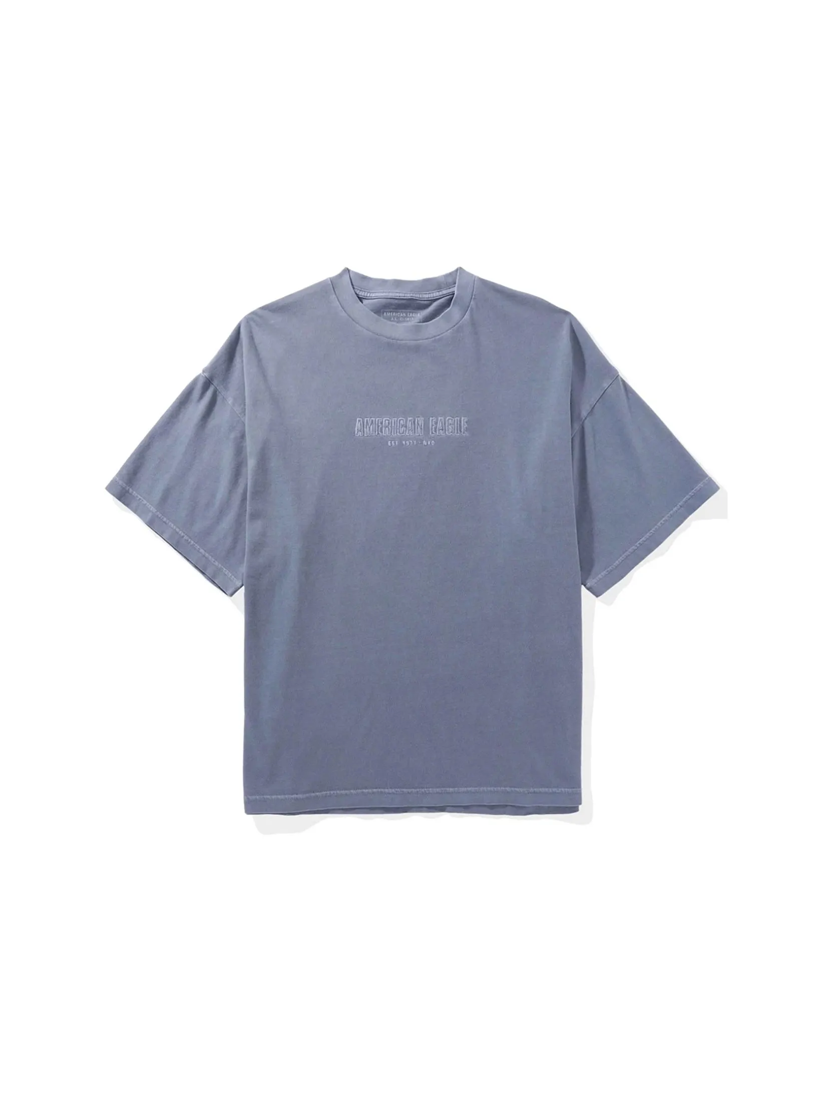 AMERICAN EAGLE MEN G SS BTS1 OS SET IN TEE- PGD 421 BLUE VIBE