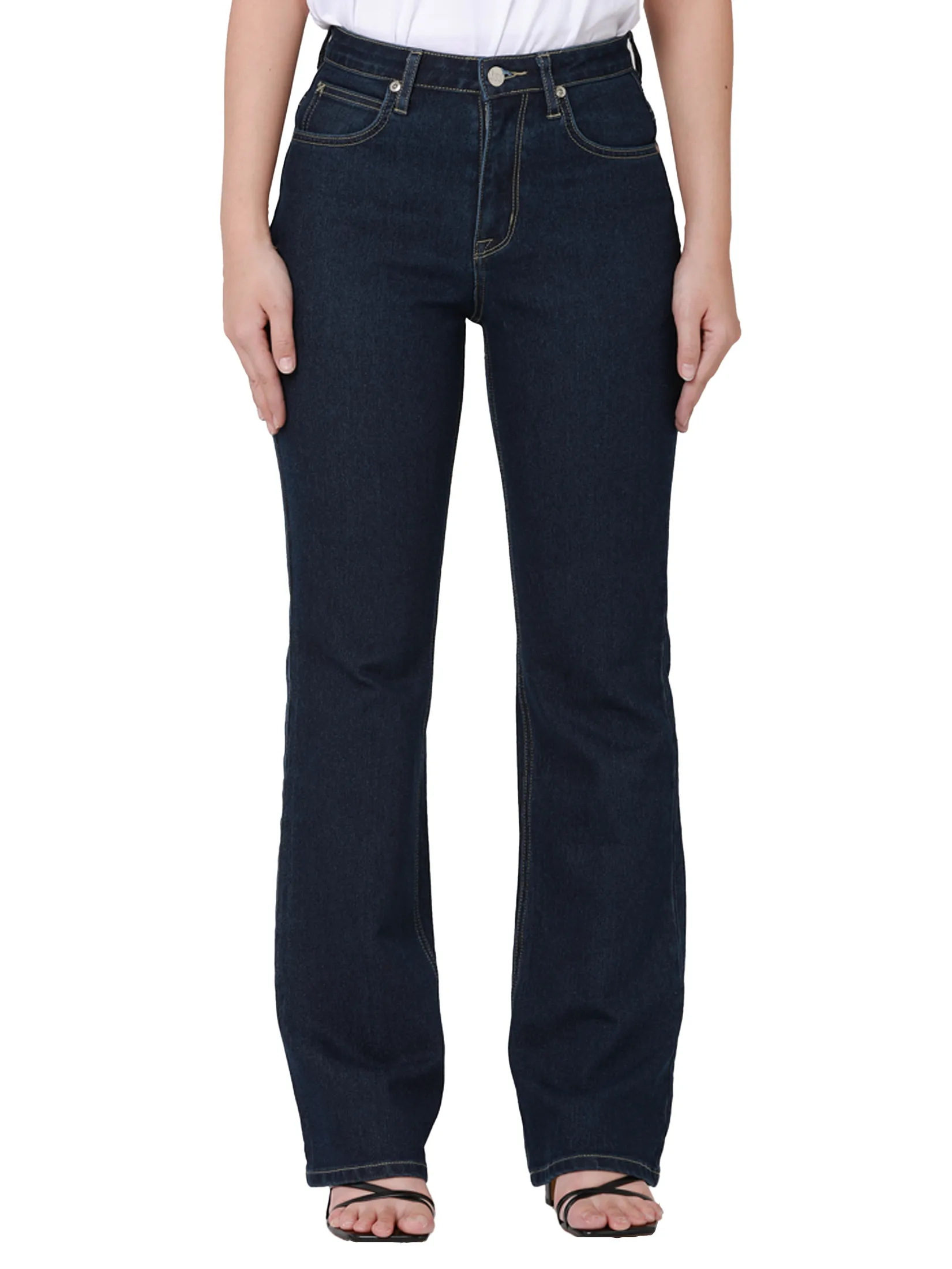 LEE Women s Jeans High Bootcut Fit Dark Indigo