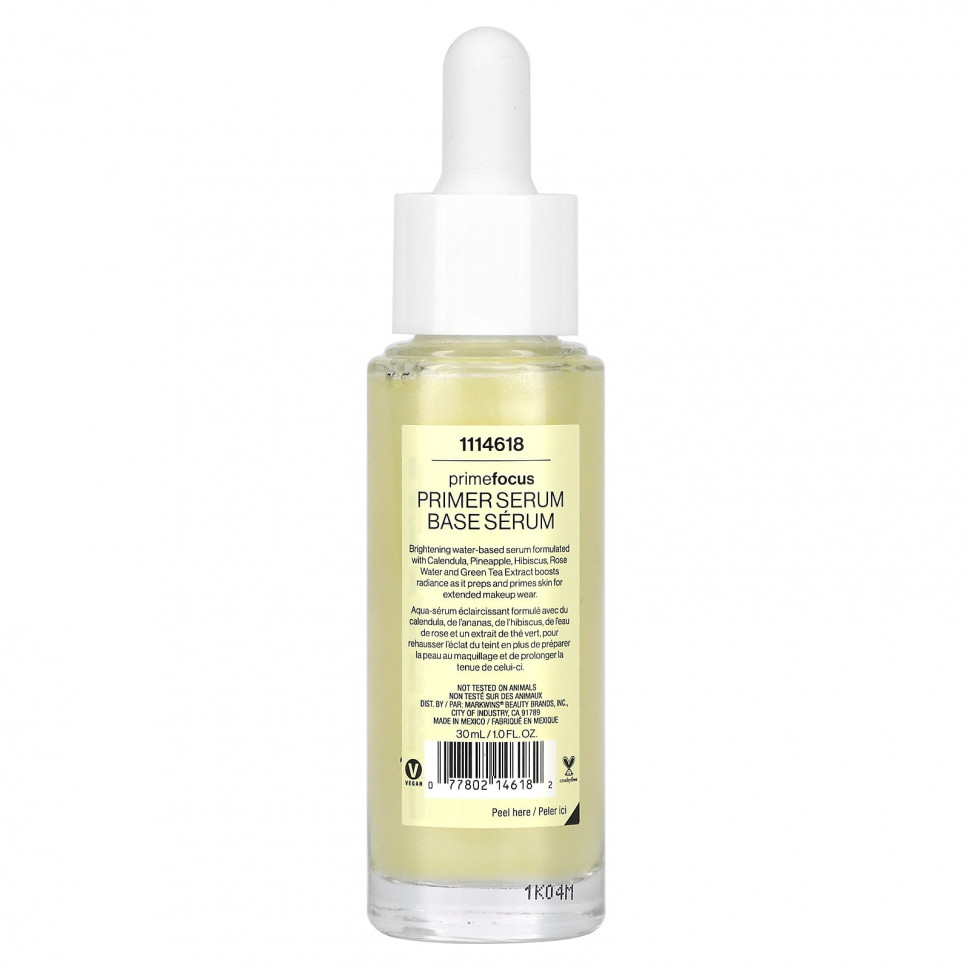 wet n wild, PrimeFocus, сыворотка-праймер, осветление, 30 мл (1 жидк. Унция)