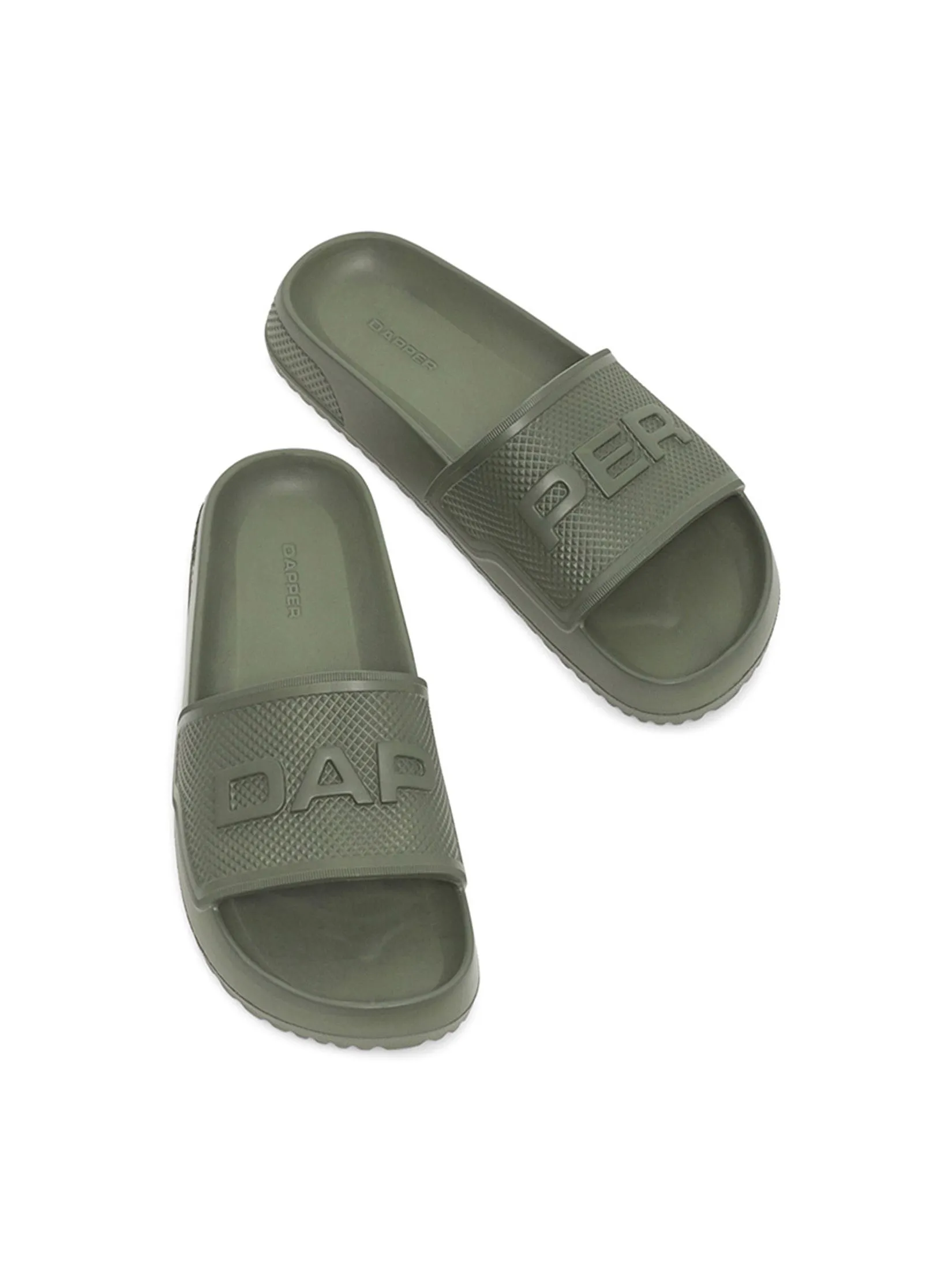 DAPPER DAPPER Iconic Comfort Pool Slide Sandals Olive Green