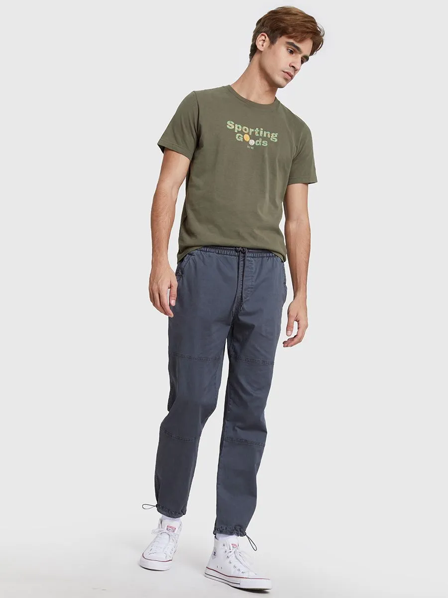 DEFRY 01 Men T-Shirt Short Sleeves Graphic Printed Green