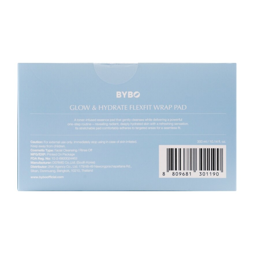 Bybo Glow  Hydrate Flexfit Wrap Pad 100'S