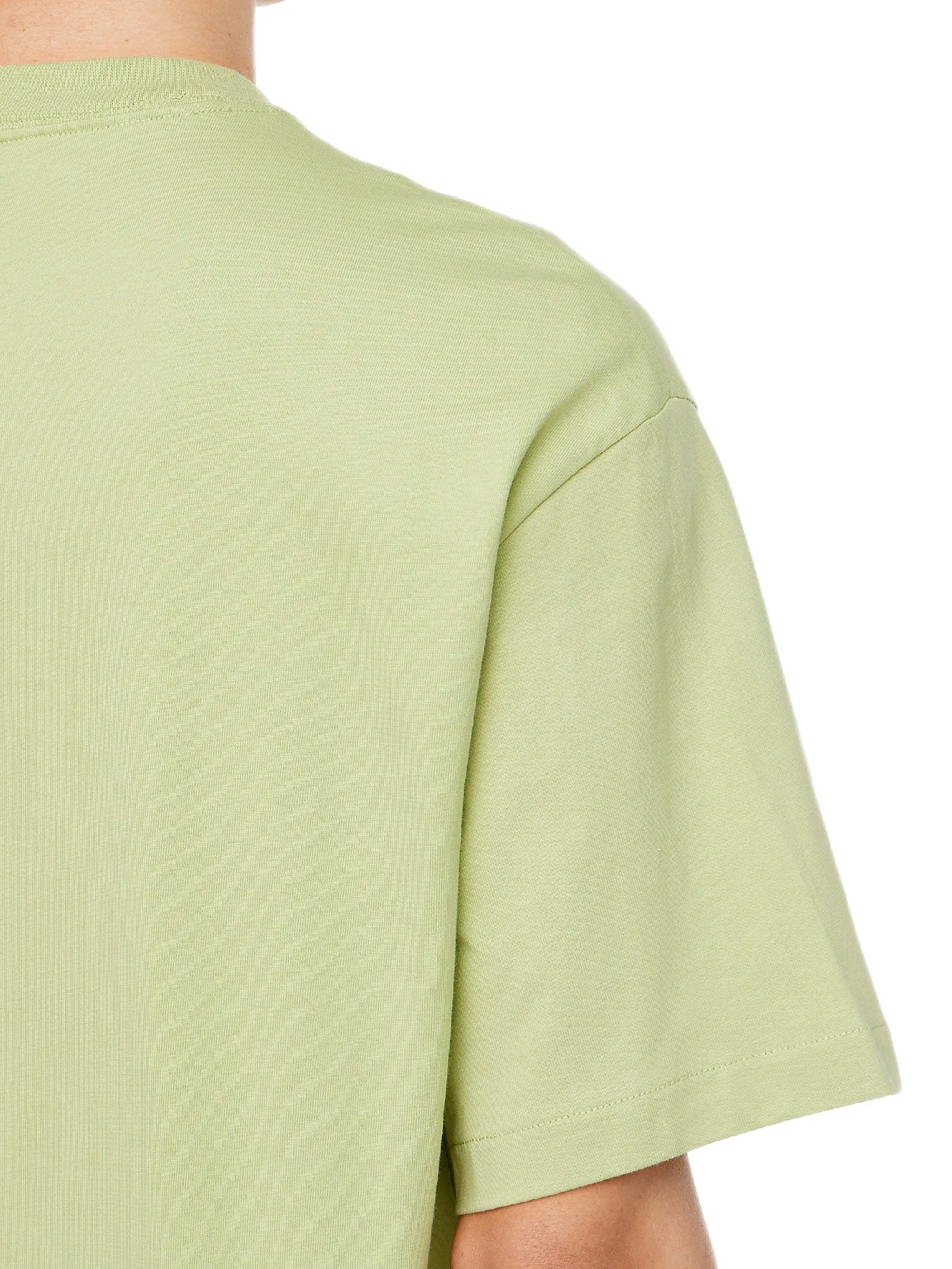 CALVIN KLEIN Men s Relaxed Fit Standard Logo Crew Neck Short Sleeve T-Shirt  Light green