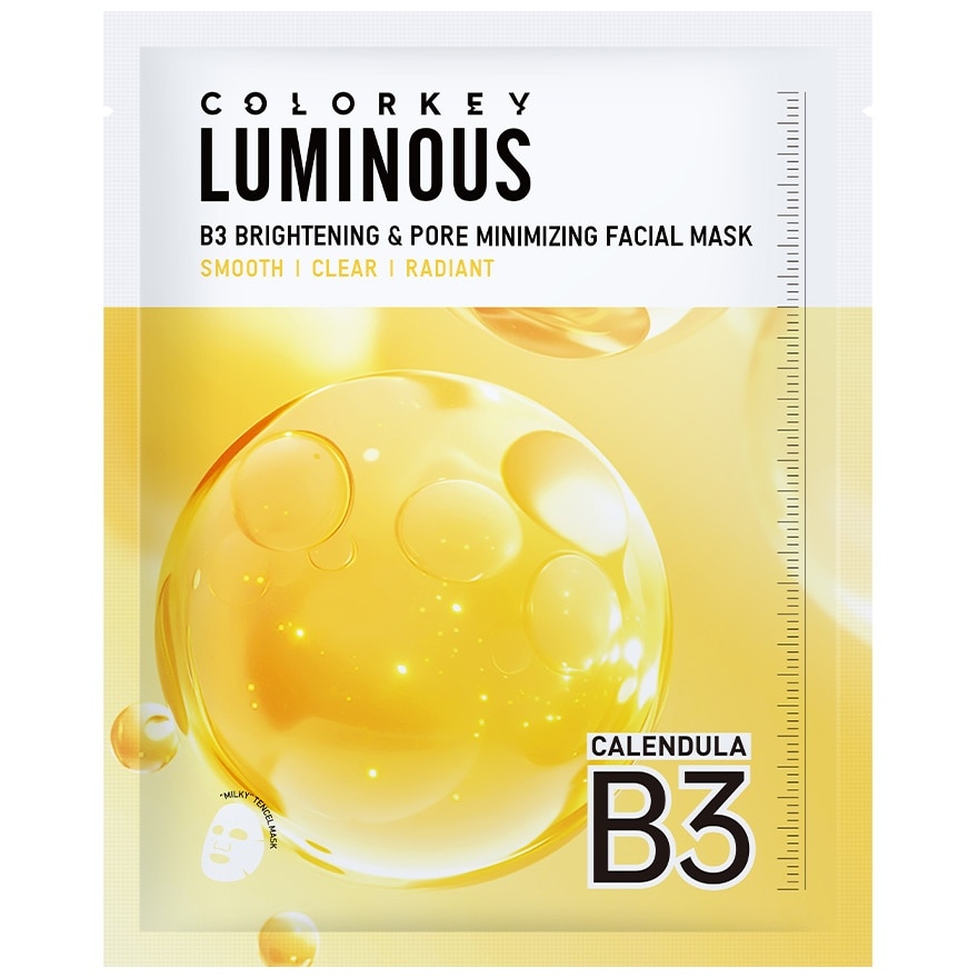 Colorkey Luminous B3 Brightening  Pore Minimizing Facial Mask 30ml. 1pcs.