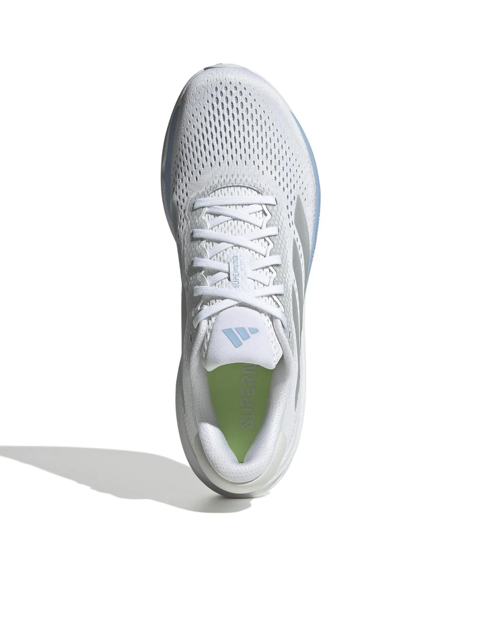 ADIDAS Men Running Shoes Supernova Stride 2 IH8654 Cloud White / Matte Silver / Glow Blue
