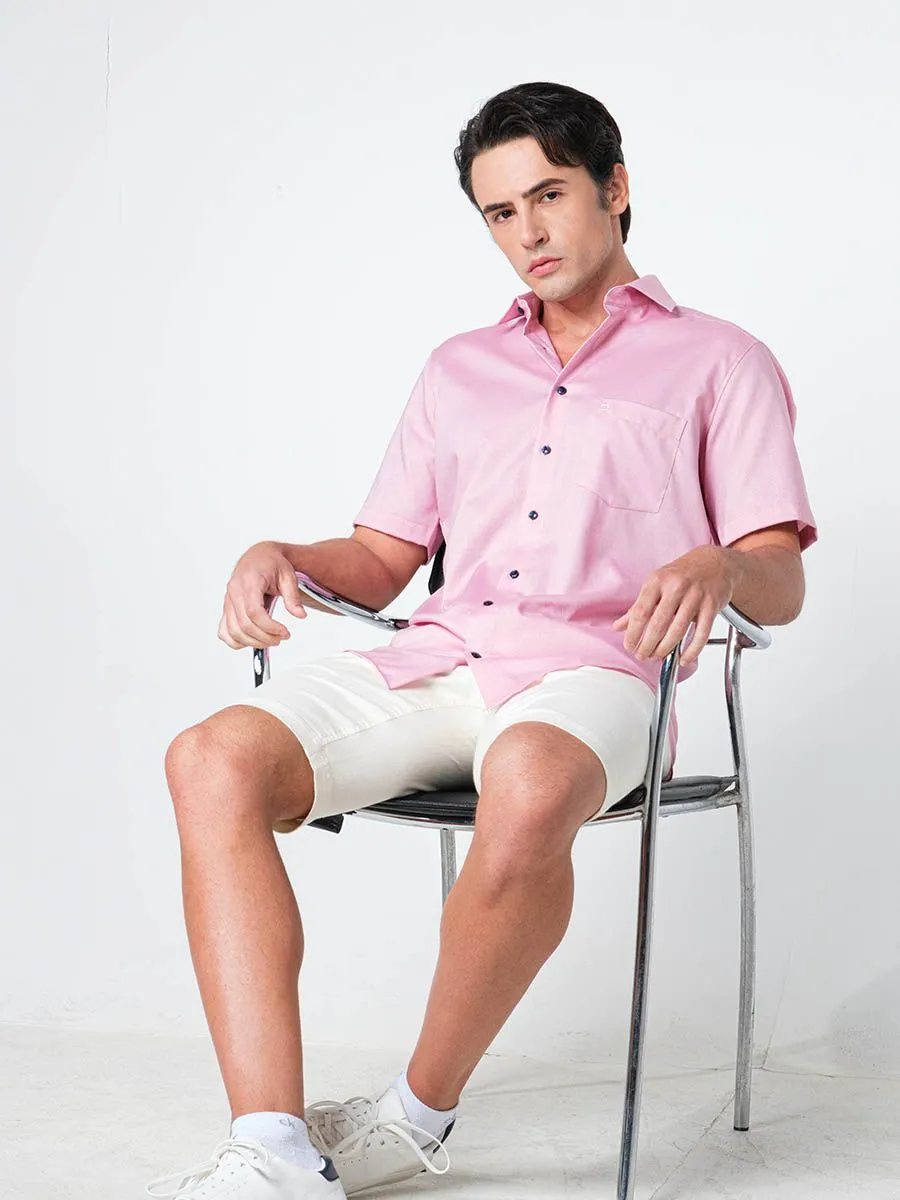 OLYMP MEN SHIRT SHORT SLEEVES CASUAL SHIRT MODERN FIT ROSE PATTERN PRINT