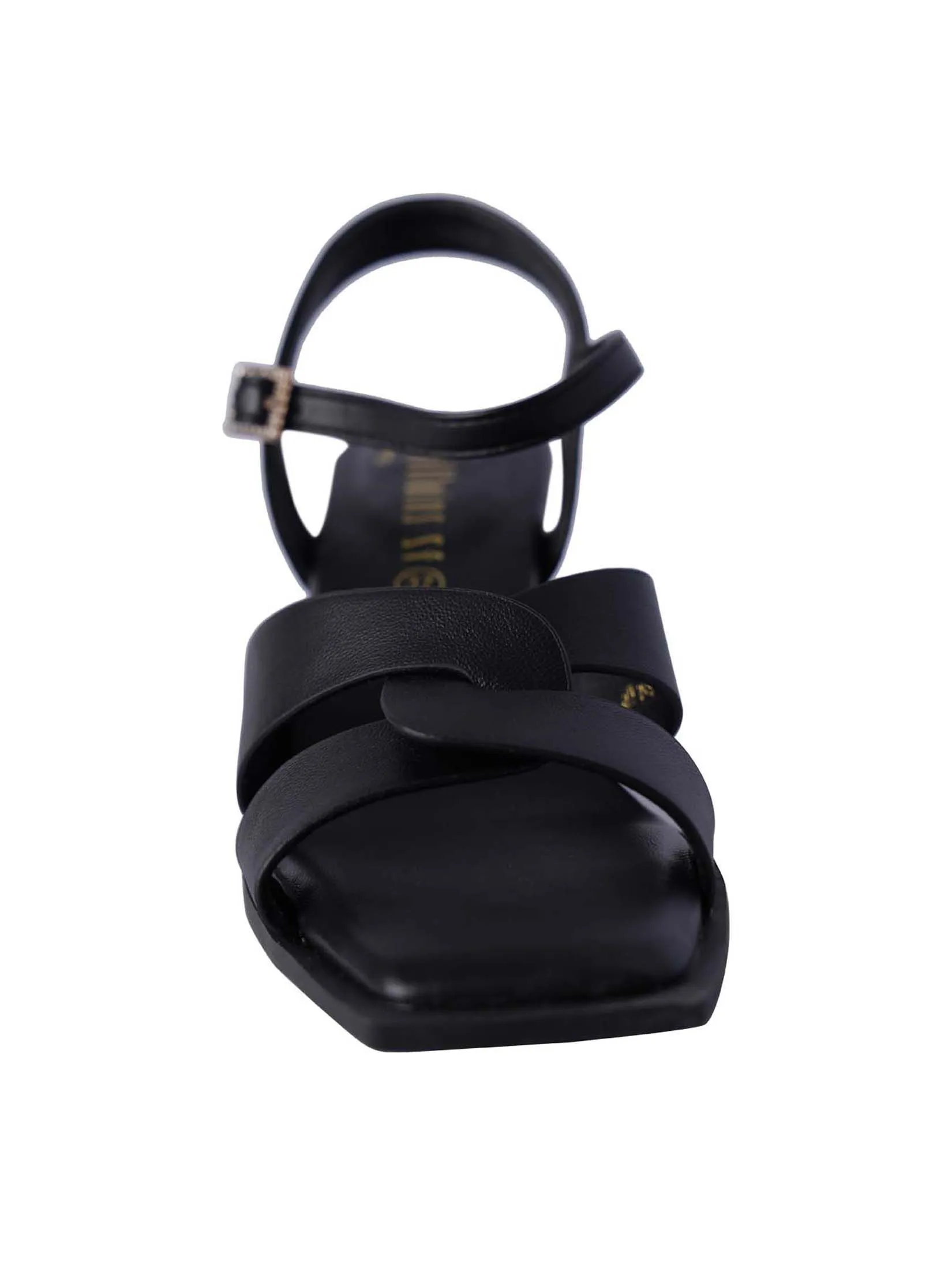 VILLAINS SF SCABIOSA Women's Comfort Heeled Sandals BLACK