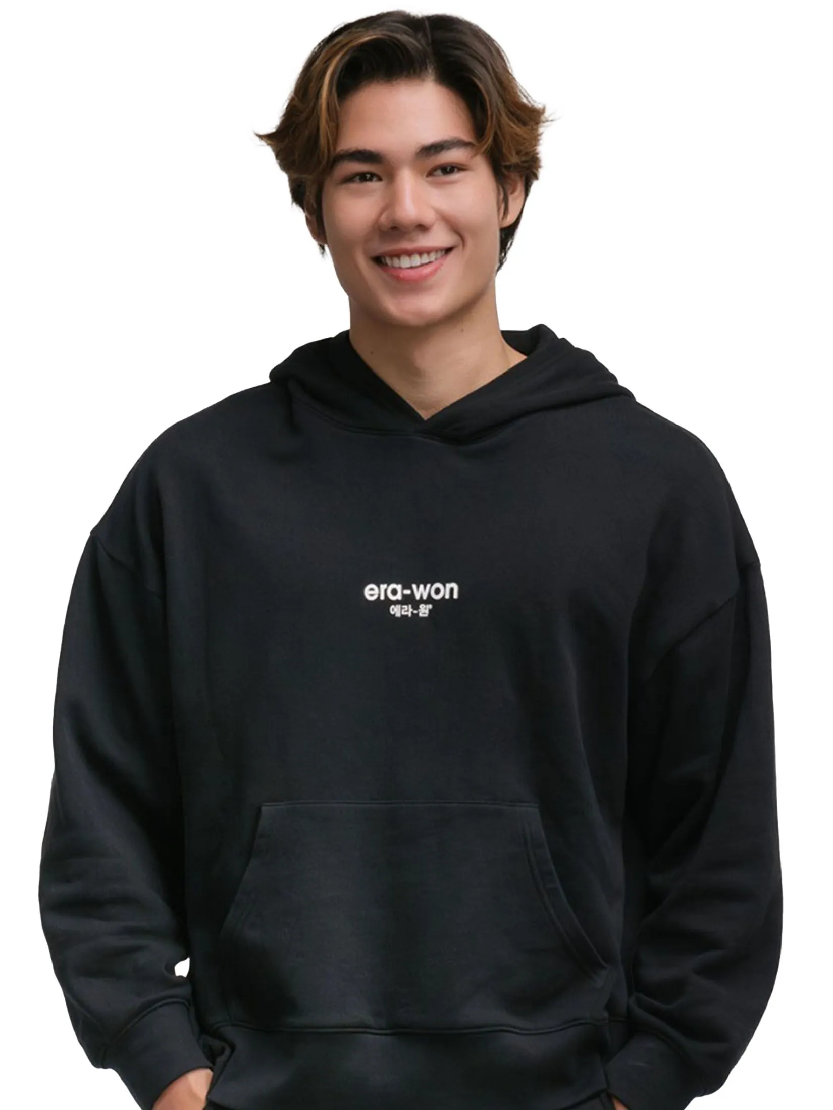 ERA-WON Men Hoodie era-won signature Black