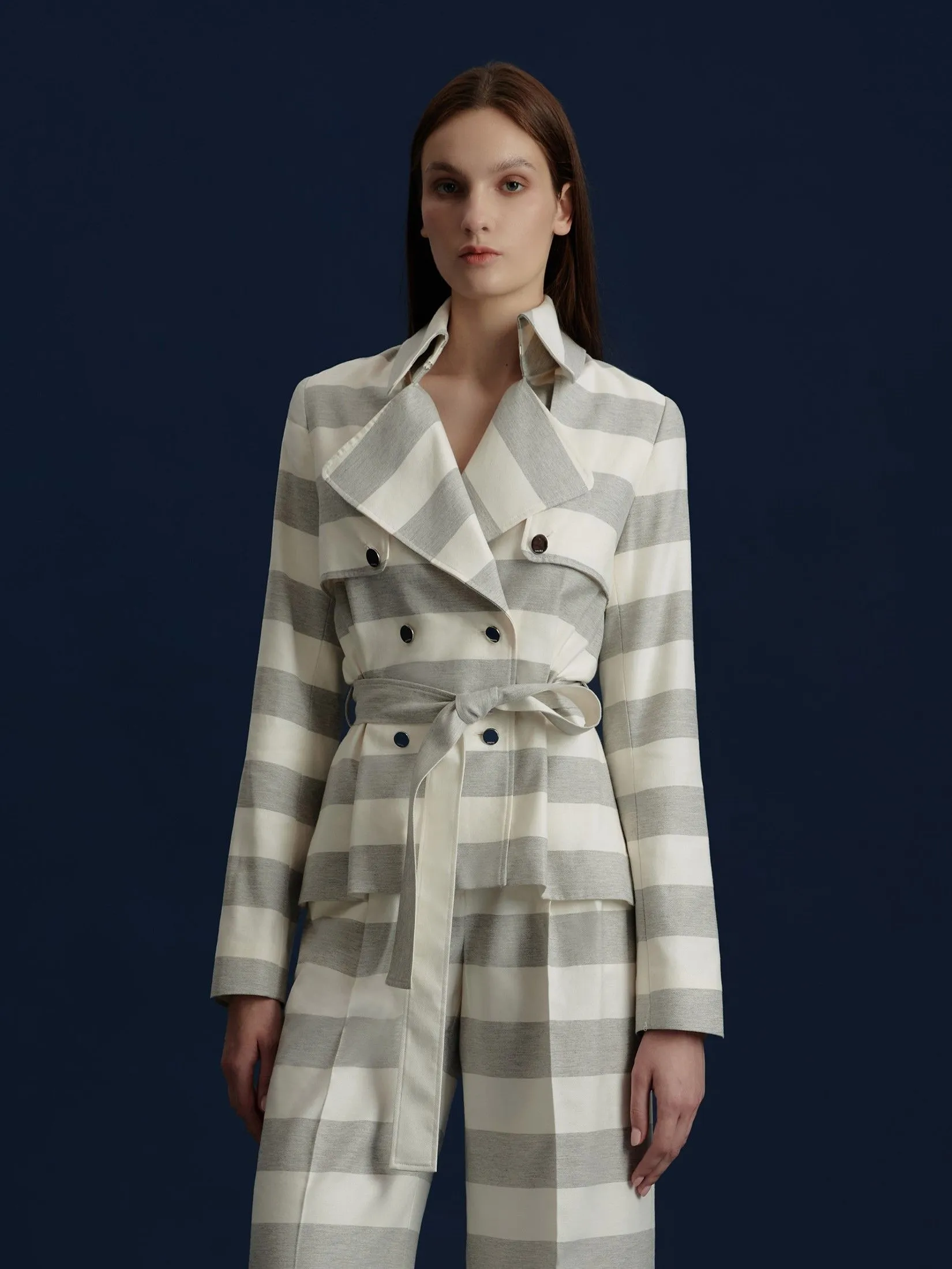 ASAVA (AW24 )Avianna Women Trench Jacket Grey